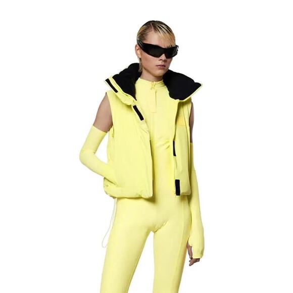 #205 NWT- RAINS Loop W Vest Straw Puffer Vest Sz: XS RET$250 GET THE SET!! - Picture 2 of 10